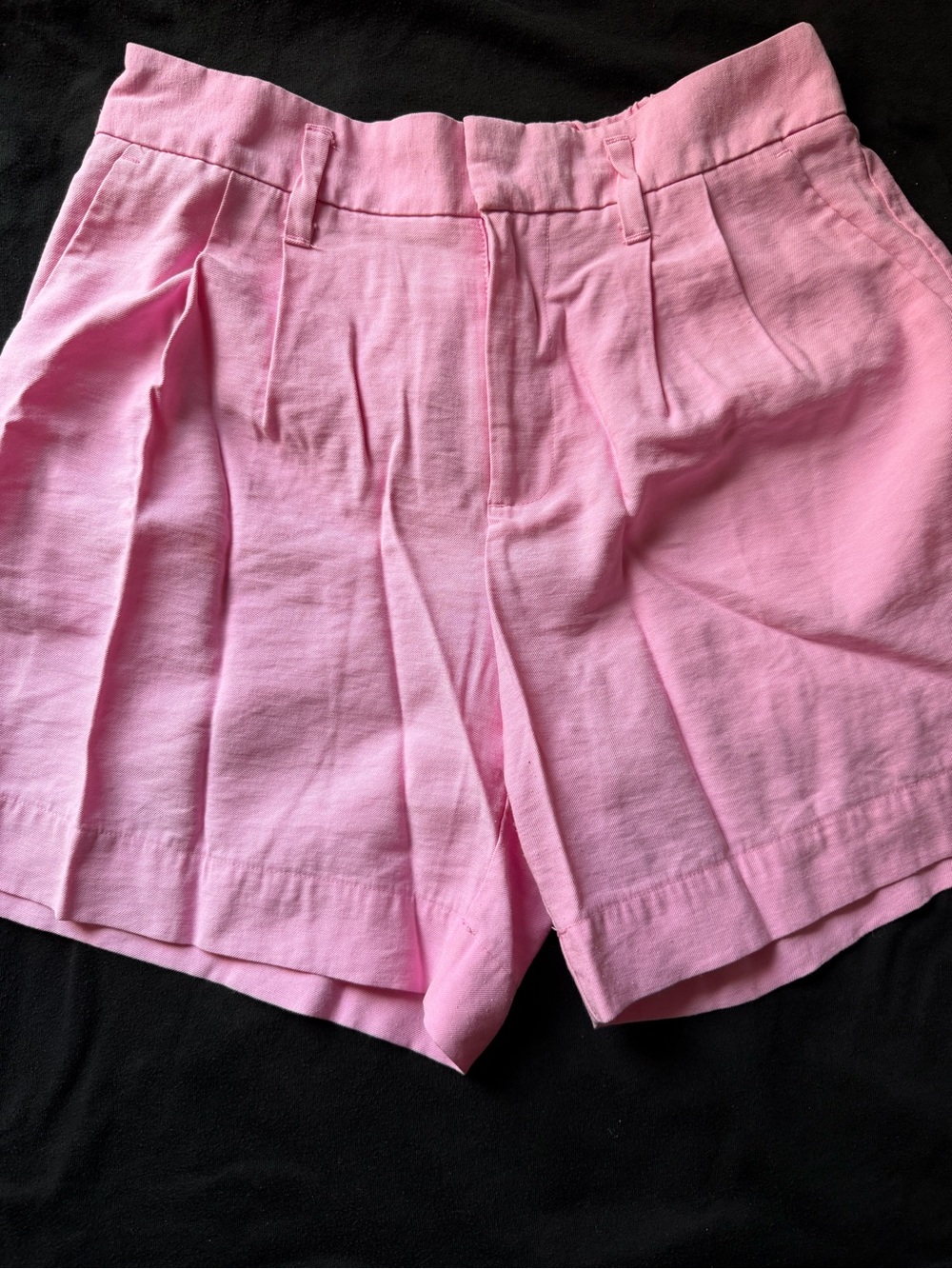 a new day Pink Pleated High-Waist Bermuda Shorts